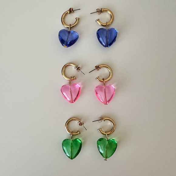 Primark Heart Earrings – Set Of 3 Pairs - Picture 1 of 5